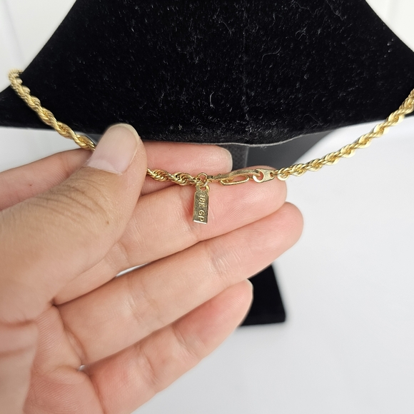 Vintage 18kt Yellow Gold Plate Twist Chain - Picture 4 of 5